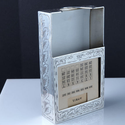 c.1910 Tiffany Sterling Perpetual calendar and Memo paper/Business card Holder