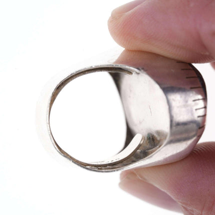 Riesiger Rebecca Collins Rohopal mit unglaublichem verstellbarem Matrix Sterling-Ring von 38,3 Gramm
