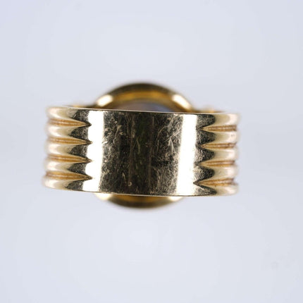 Sz6.5 18k gold Intaglio cut Ring