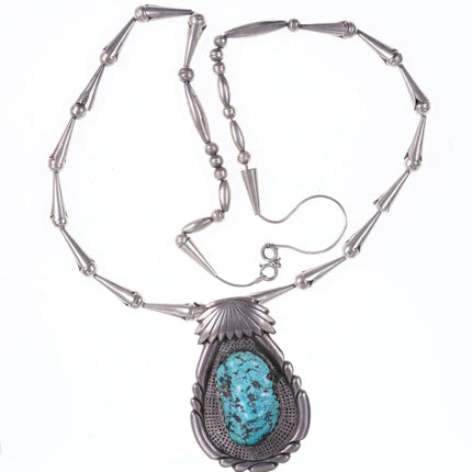 Robert and Bernice Leekya Zuni Sterling and turquoise necklace