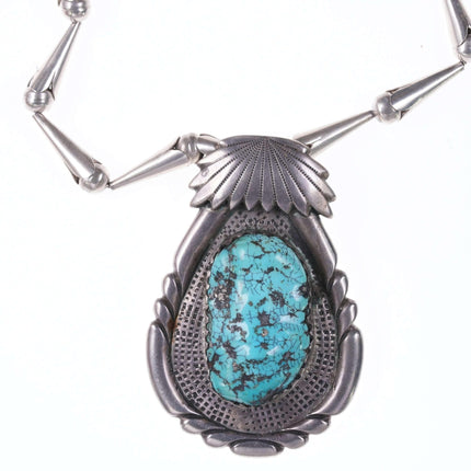 Robert and Bernice Leekya Zuni Sterling and turquoise necklace