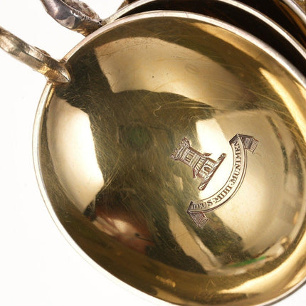 c1867 重型纹章纯银汤匙套装，装在展示盒中