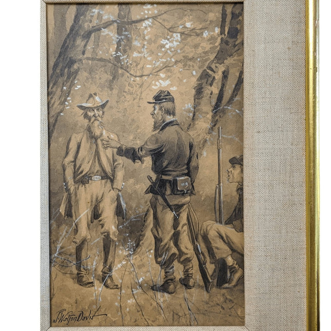 c1910 Original Illustration from "With Grant At Vicksburg" By Listed Artist J Wa