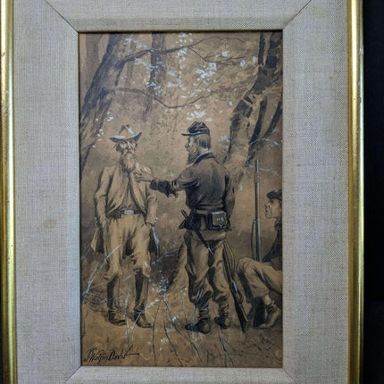 c1910 Original Illustration from "With Grant At Vicksburg" By Listed Artist J Wa