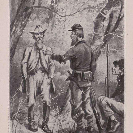 c1910 名列艺术家 J Watson Davis 的《With Grant At Vicksburg》原始插图（1870-1959）