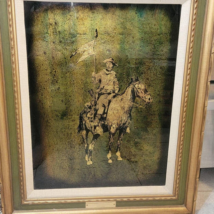 Großer Jack White Echruseos Texas First Calvary Soldat auf Pferd aus den 1970er Jahren, Sonderanfertigung