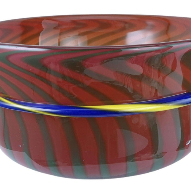 10.4" c1965 Orrefors Graal Ingeborg Lundin Swedish Art Glass Bowl