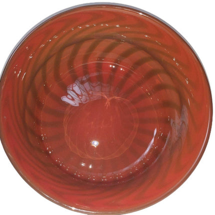 10.4" c1965 Orrefors Graal Ingeborg Lundin Swedish Art Glass Bowl