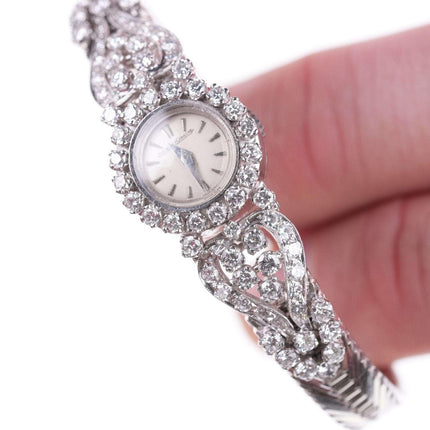 Ladies Platinum 3cttw Diamond Jaeger Lecoultre cocktail watch