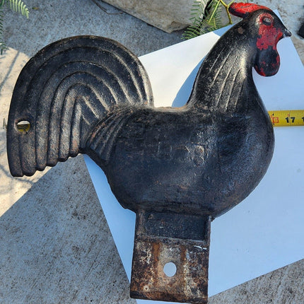 18" c1890 Elgin Wind and Power Rainbow Tail Rooster Windmill weight