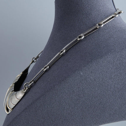 1950er Jahre William Spratling Halskette Modernist Mexikanisches Silber