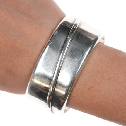 6.25" Ray Scott Navajo Silver modernist cuff bracelet