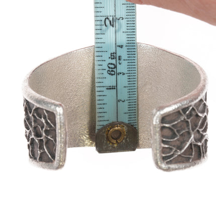6.5" Samuel LaFountain - Diné, Turtle Mountain Chippewa Tufa Cast spiderweb turquoise cuff bracelet