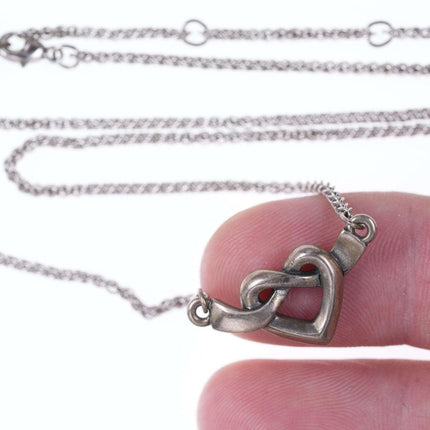 James Avery Sterling heart knot necklace a