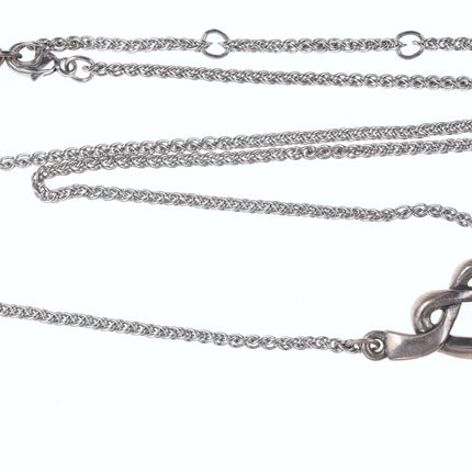 James Avery Sterling heart knot necklace a