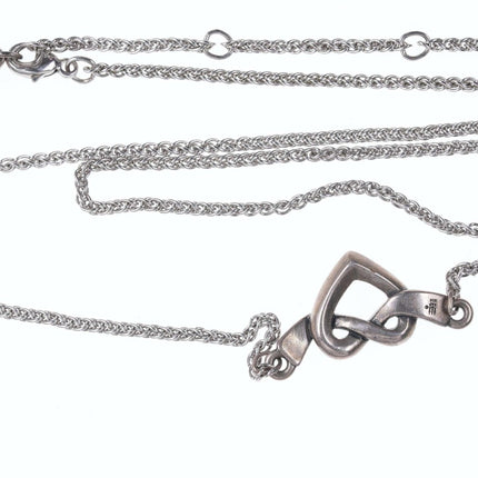 James Avery Sterling heart knot necklace a