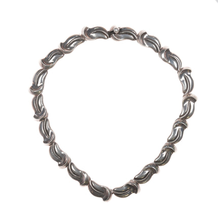 14" Antonio Pineda Mid Century Modernist 970 silver choker necklace