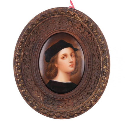 c1870 Antique Miniature Porcelain plaque t