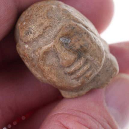 Ancient Carved Marble Votive Head, Alexandrian, Egypt