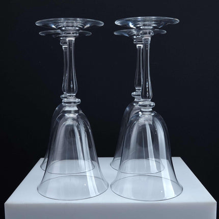 Steuben 6401 Wafer Stem American Art Glass Water Goblets (4)