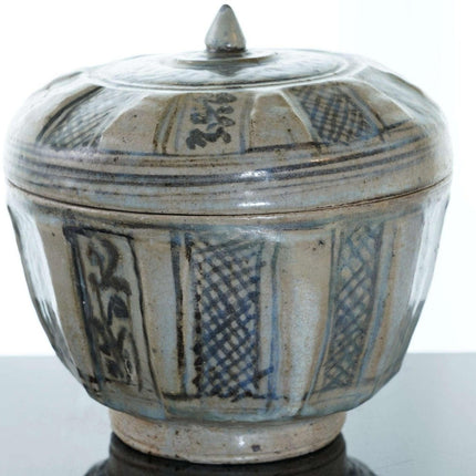 Very Large 15th/16th Century Thai Sawankhalok Kiln Condiment Jar with Lid