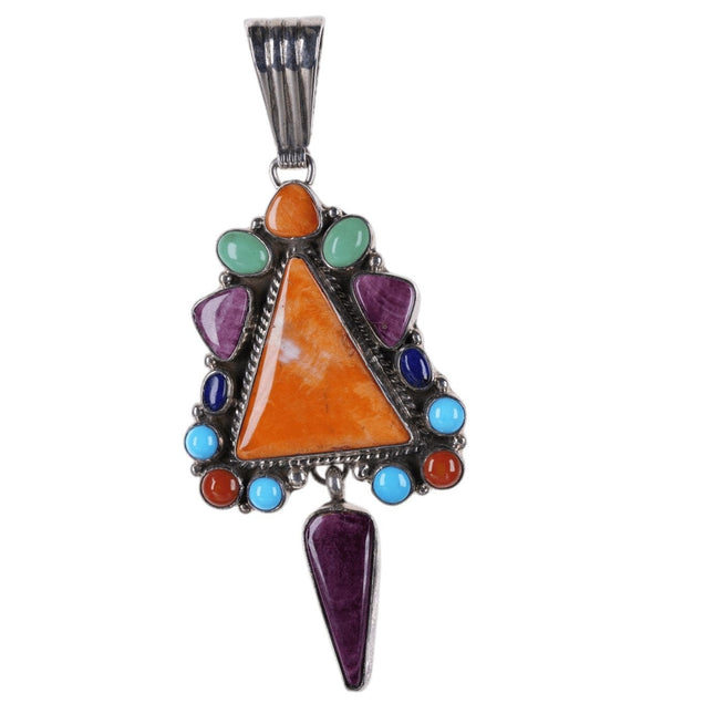 Leroy James Navajo Sterling/Multistone pendant