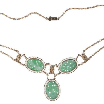 c1920's 14k/Jade Art Deco Period Necklace