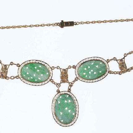 c1920's 14k/Jade Art Deco Period Necklace