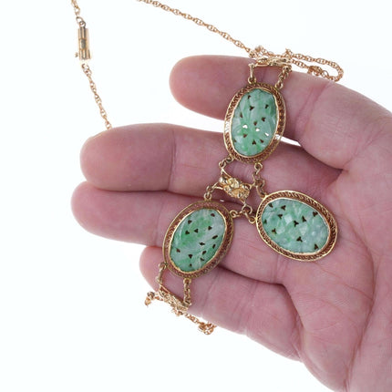 c1920's 14k/Jade Art Deco Period Necklace
