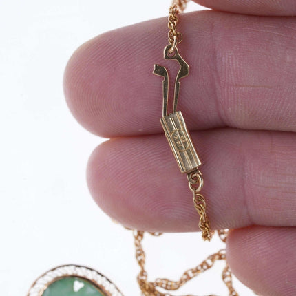 c1920's 14k/Jade Art Deco Period Necklace