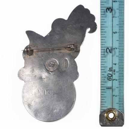 William Spratling sterling Bird pin with amethyst