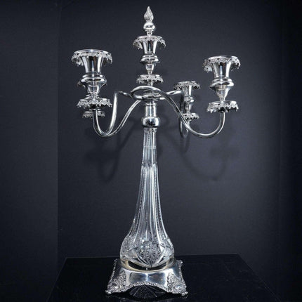 c1900 American Brilliant Period Cut Glass candelabra