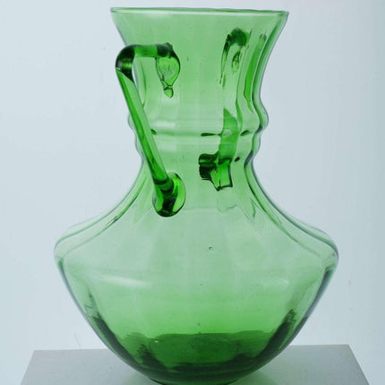 Große Vase aus mundgeblasenem Kunstglas aus den 1930er Jahren