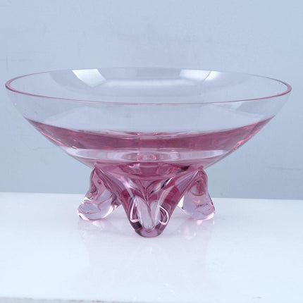 1950's Tiffin 17430 Wistaria Swedish Optic Footed Bowl