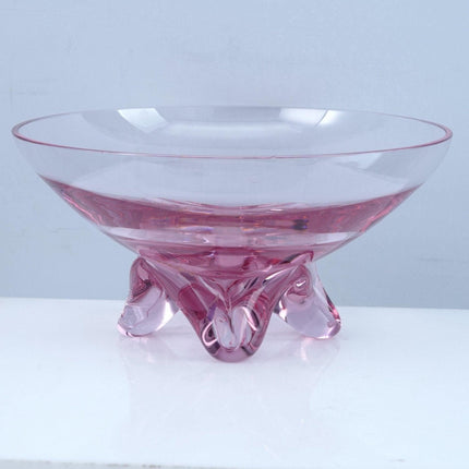 1950's Tiffin 17430 Wistaria Swedish Optic Footed Bowl