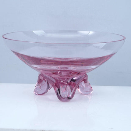 1950's Tiffin 17430 Wistaria Swedish Optic Footed Bowl