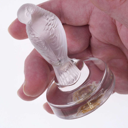 French Lalique Bird paperweight
