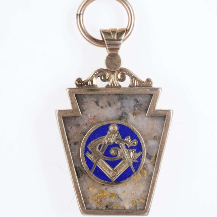 c1915 14k Gold Enamel/Gold Ore Masonic Oriental Royal Arch Chapter 183 Shekinah