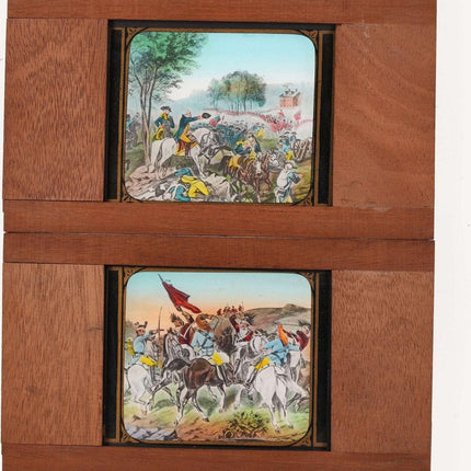 c1890 Wood Glass Magic Lantern Slides South carolina Revolutionary war Battle of