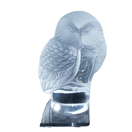 French Lalique Owl Paperweight