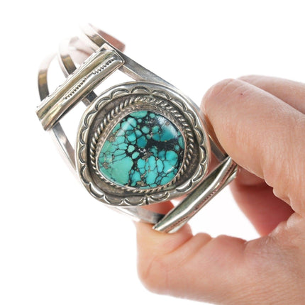 6.25" Vintage Nizhoni Navajo silver and turquoise cuff bracelet