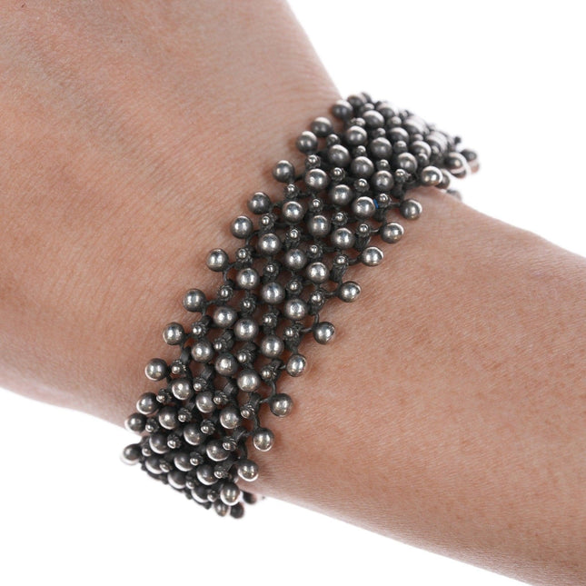 6,5" Mesh-Filigranarmband aus Sterlingsilber