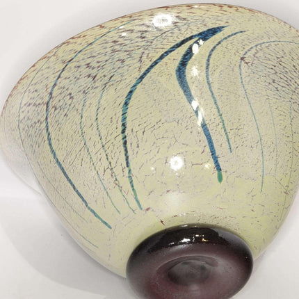 Robin Smith & Jeff Walker British Studio Art Glass Footed Bowl