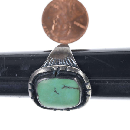 Sz9 c40's-50's Navajo sterling and turquoise ring