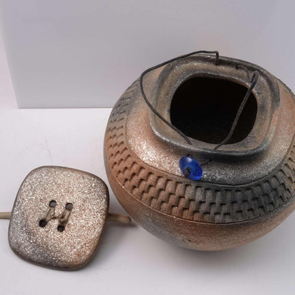 Native American Pottery Micaceous Clay Jar with Lid