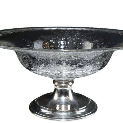 Hawkes Sterling Base Cut Glass Centerpiece compote