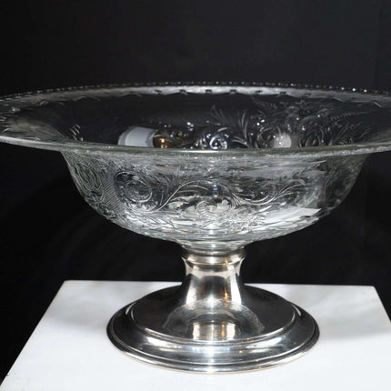 Hawkes Sterling Base Cut Glass Centerpiece compote