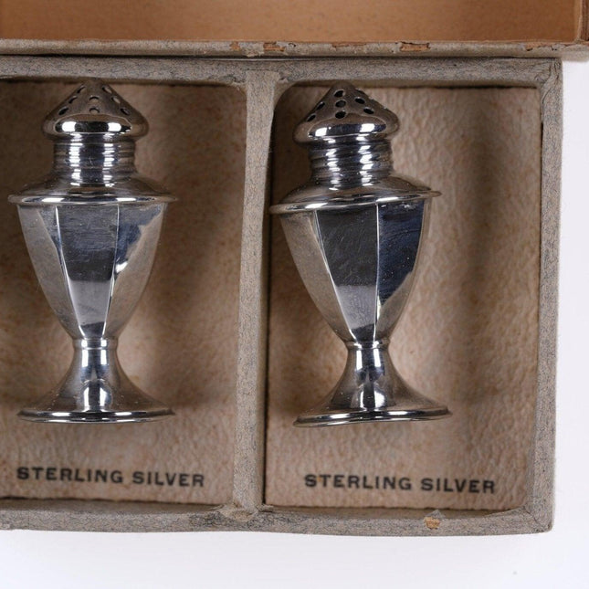 1950's sterling shakers in original box