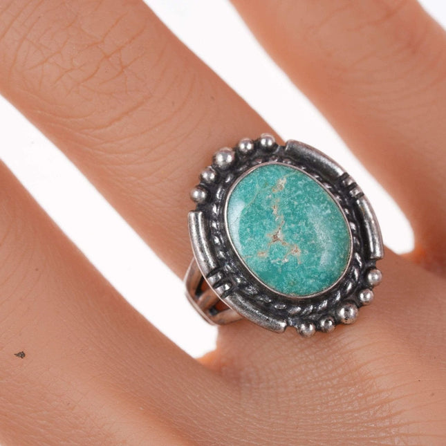 sz5.25 c1940's Maisels Native American Sterling/turquoise ring