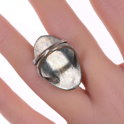 sz6.5 Vintage Navajo Silver and Jasper ring